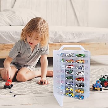 Chfeirno Carrying Case Compatible with 48 Hot Wheels,Double Sided Chfeirno Carrying Case Compatible with 48 Hot Wheels,Double Sided